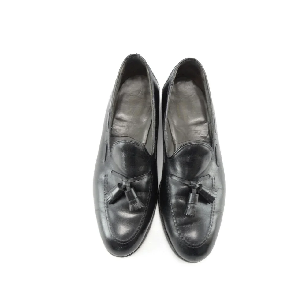 Footjoy Classics 75309 Mens Black Leather Tassel Loafers‎ Dress Shoes 9 C Narrow